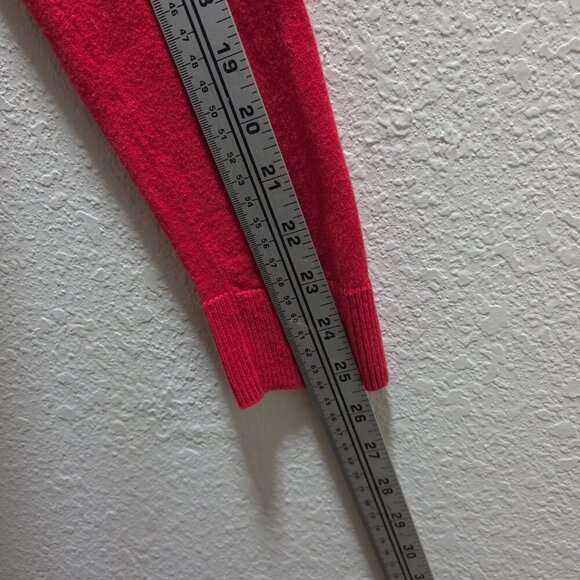 Loft Red Cotton V-Neck Button Cardigan Sweater | Size Small - Picture 8 of 12